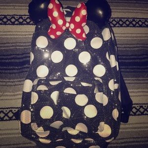 Minnie Mouse backpack with sequins